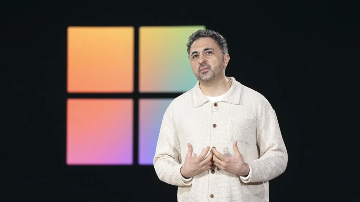 Microsoft AI chief Mustafa Suleyman in source coverage. The photograph is not a clinical test of the diagnostic system.