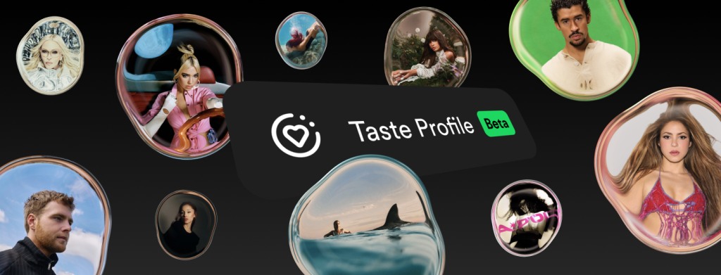 Official Taste Profile beta product graphic; availability is limited by age, plan and market.