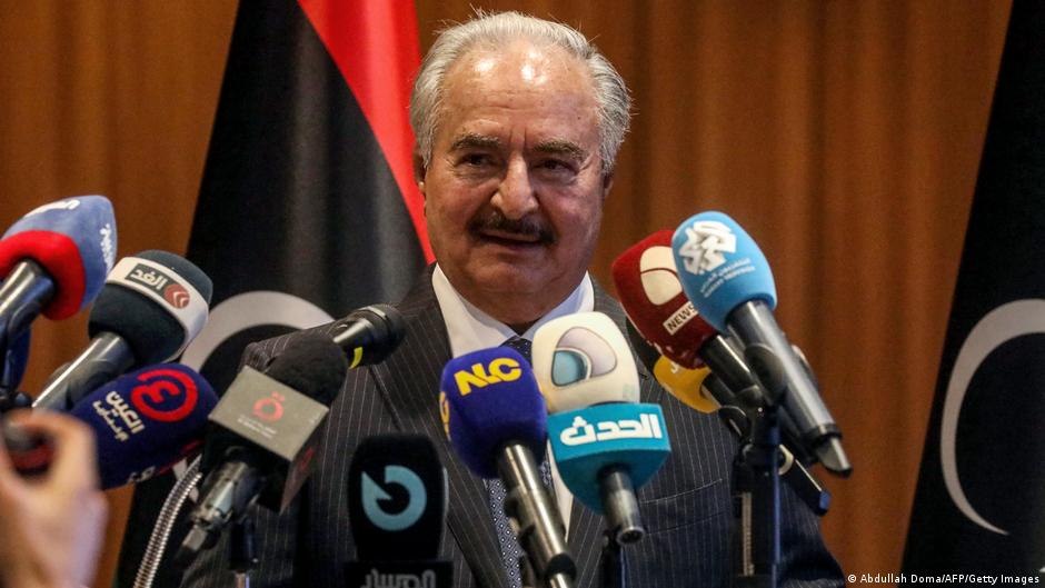 Khalifa Haftar in a 2024 file photograph used by the source report. The image does not show the released women or their release.