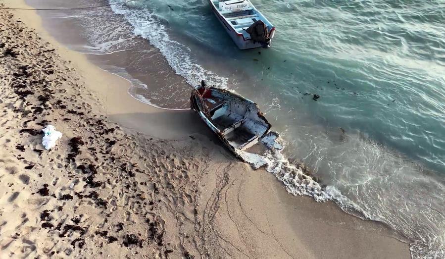 Damaged fishing boats at al-Kadahah port in Dhubab, Taiz province, October 20, 2026, according to the source’s handout caption. Handout screenshot, not independently verified imagery.